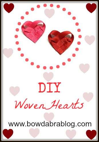 DIY Valentine's Day ribbon heart craft