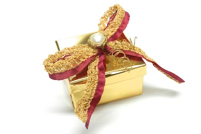 Satin Ribbon Bow for Christmas in July celebration