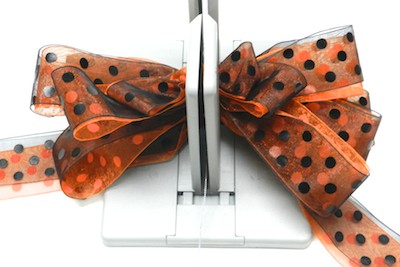 Orange and Black Bow