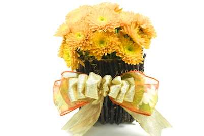 Square Handmade Twigs and Sticks Vase