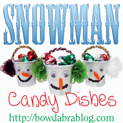 Christmas Home Decor Crafts Snowman Candy Dishes