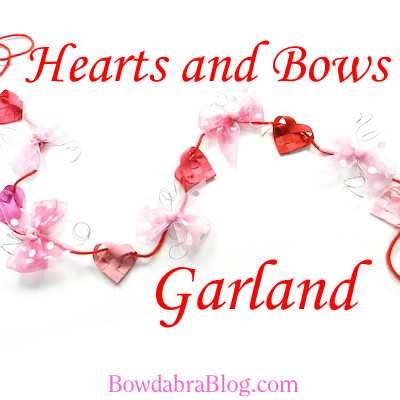Valentine’s Day Hearts and Bows Garland 