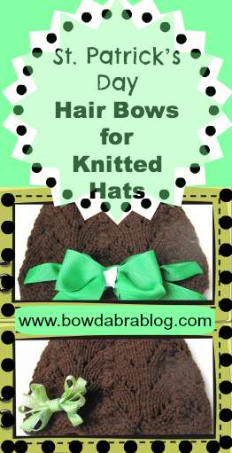 St Patricks Day Hat Bows St. Patrick's Day Hair Bows for Knitted Hats