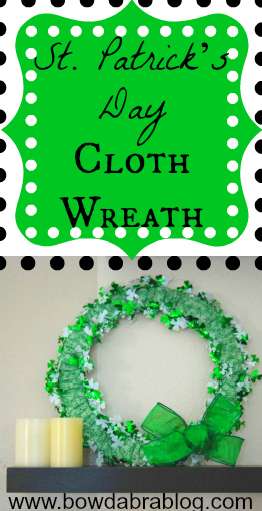 st patricks day cloth wreath St. Patrick's Day Cloth Wreath