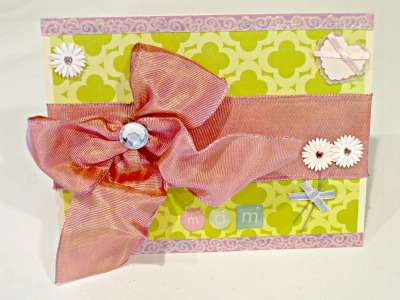 Handmade Mothers Day Card with Bowdabra Bow