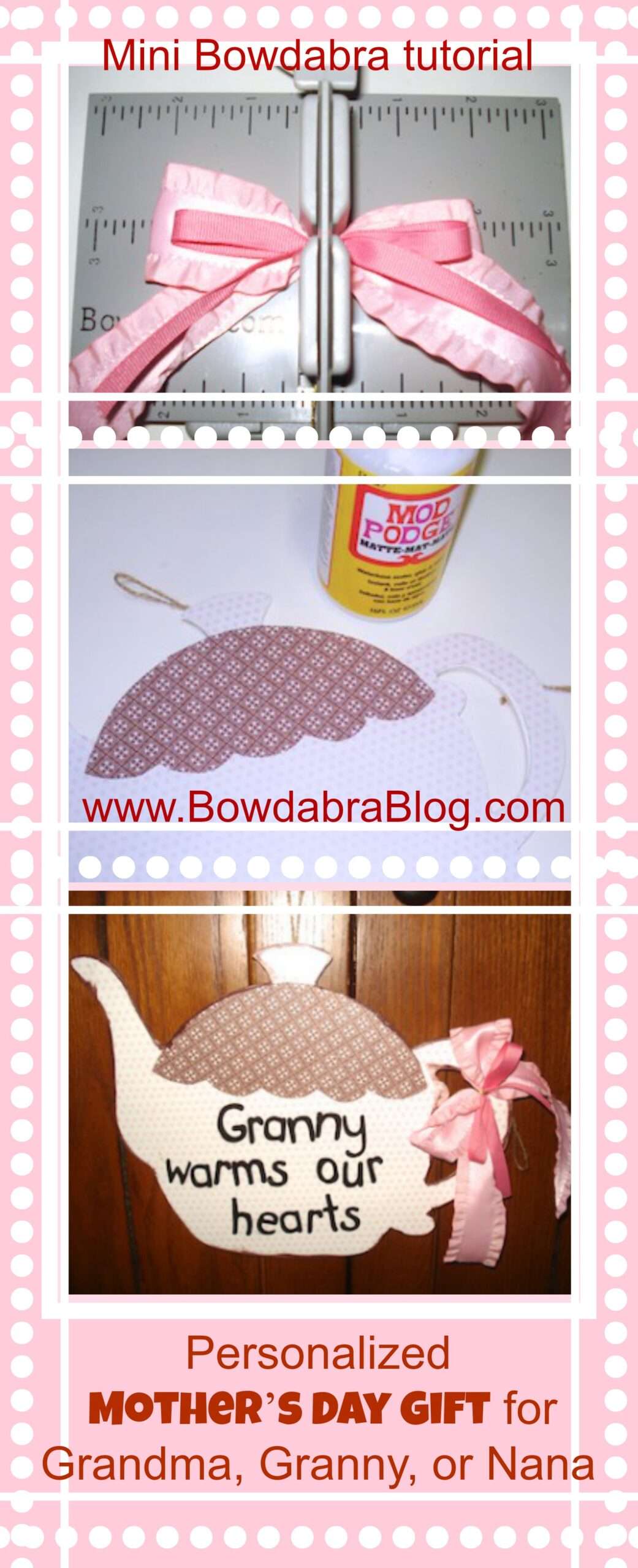 Personalize a Mother's Day Gift for Grandma, Granny, or Nana Bowdabra Mother’s Day wooden teapot gifts ideas