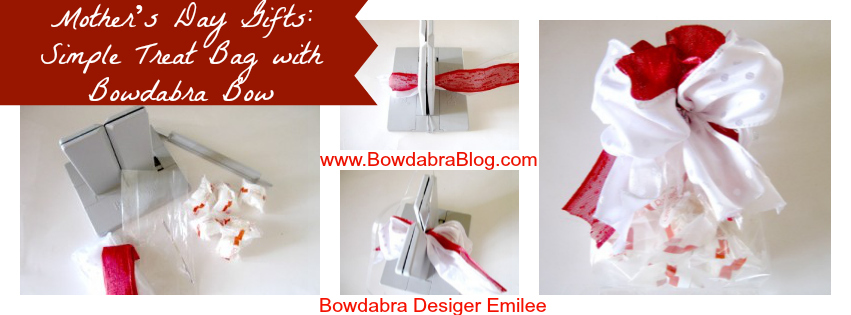 Mother's Day Gifts Simple Treat Bag and Bowdabra Bow Tutorial Handmade Treat Bag with Bowdabra Bow