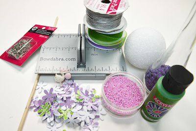 Baby Shower Centerpiece with Mini Bowdabra Bow Baby shower Craft Supplies