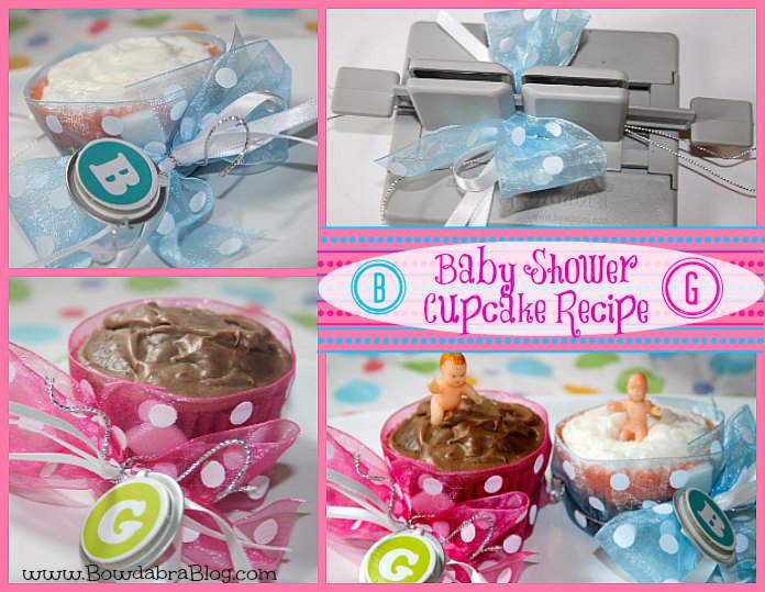 Baby Shower Cupcakes with Bowdabra bow
