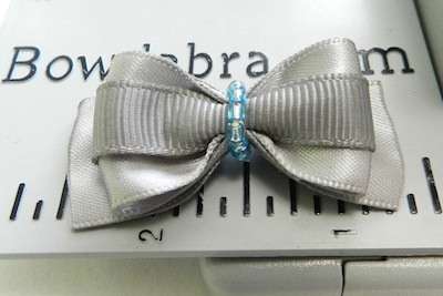 Layered Top Knot Bow Gray