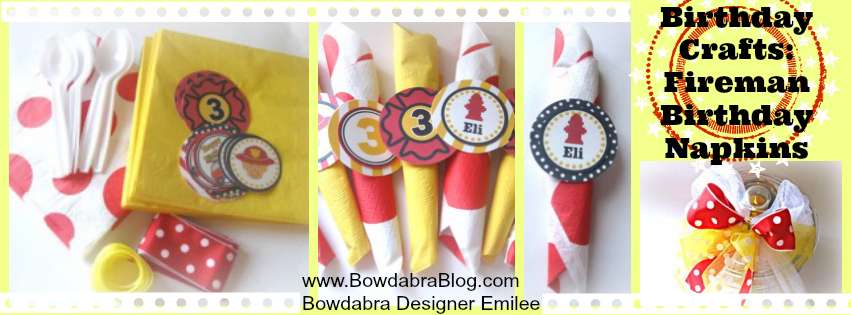 Birthday Crafts Fireman Birthday Napkins