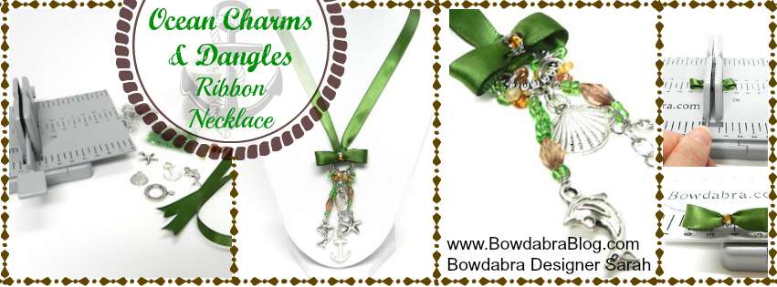 {DIY Jewelry} Ocean Charms and Dangles Ribbon Necklace