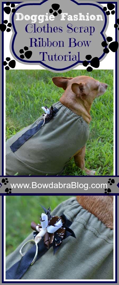 Doggie Fashion Clothes Scrap Ribbon Bow