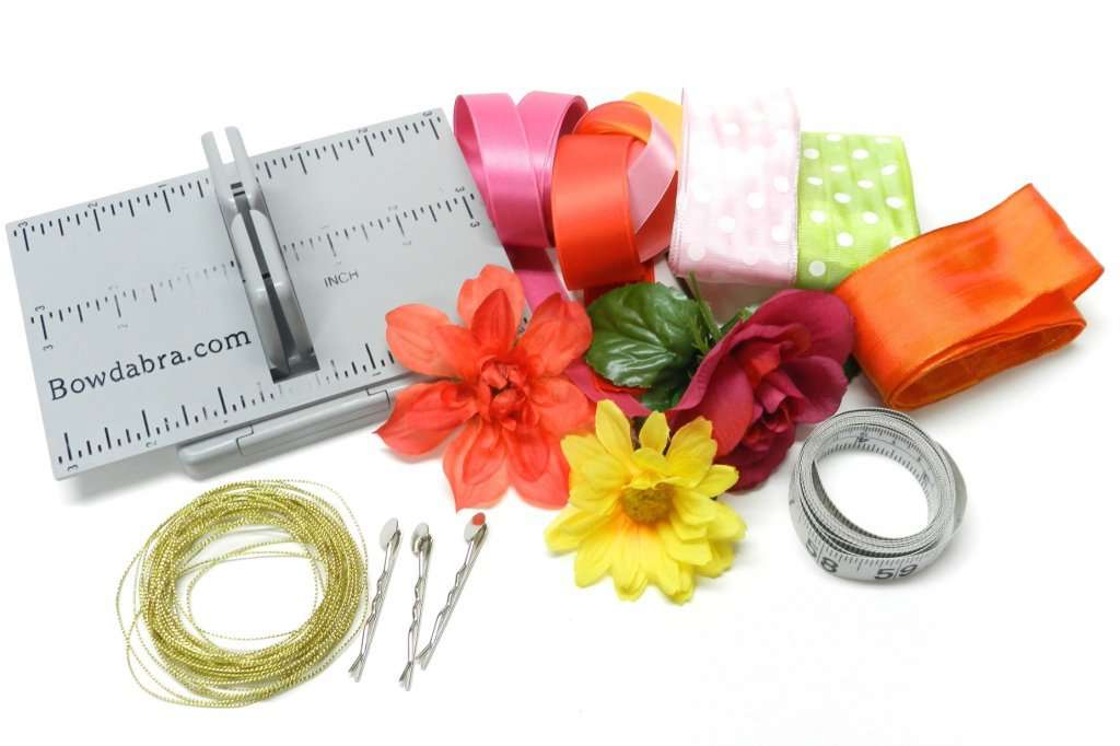 Spring Floral Hair Clips with Bowdabra Bow