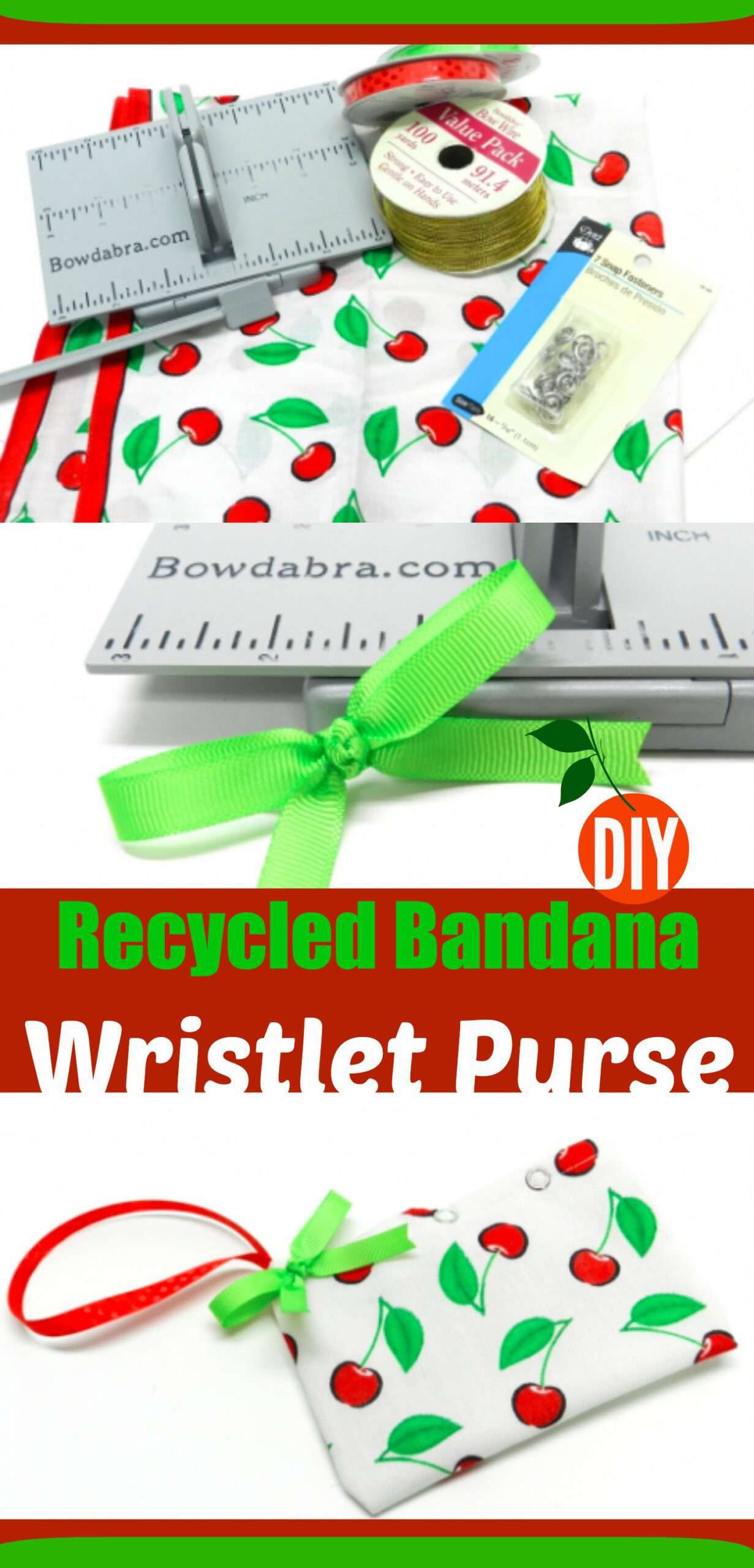 DIY Recycled Bandana Wristlet