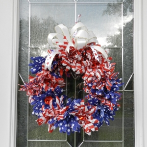 Fourth of July Floral Wreath with Bowdabra Bow 17