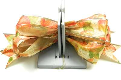 Multi Loop Ribbon Cornucopia craft for Thanksgiving