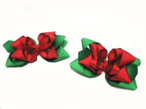 Poinsietta Christmas Hair Bow