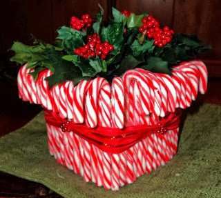 Candy Cane Basket