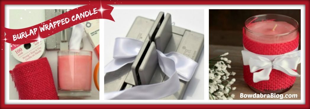 Burlap Wrapped Candle