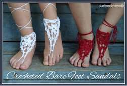 Crocheted Bare Foot Sandals
