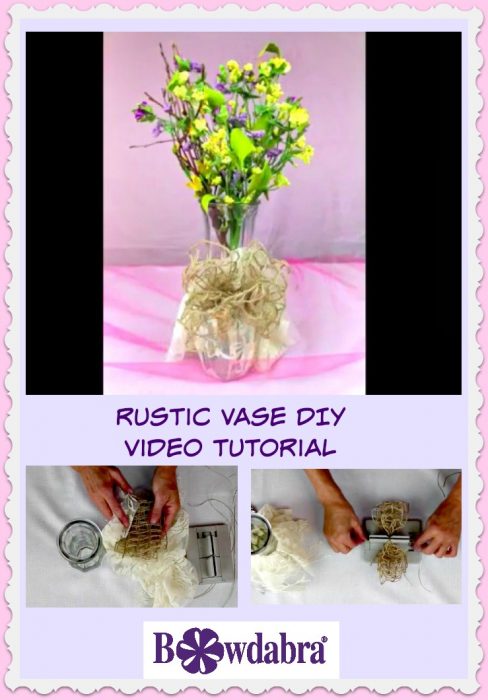 Make DIY Rustic Vase - Design the BOW for DIY rustic vase