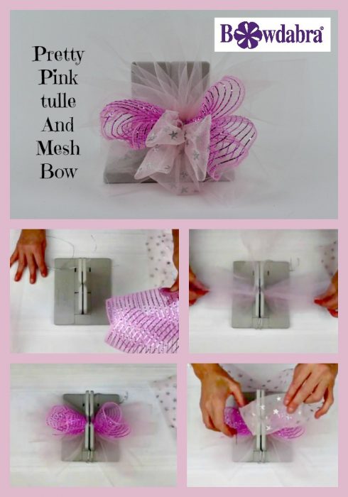 Video to make an amazing tulle and mesh bow : Bowdabra