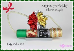 organize your holiday ribbon in style