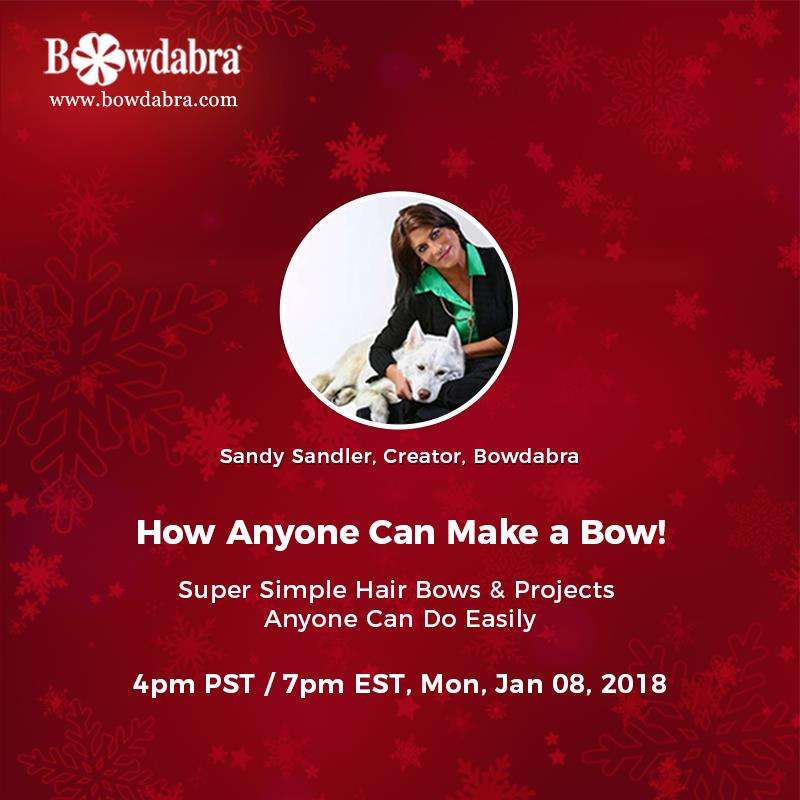 Hair bows tutorial Live on Facebook live, January 8