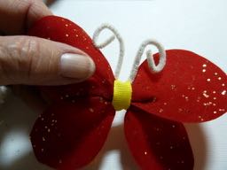 festive butterfly hair bow
