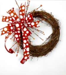 A Funky Polka Dotted Wreath