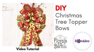 multi-ribbon tree-top bow