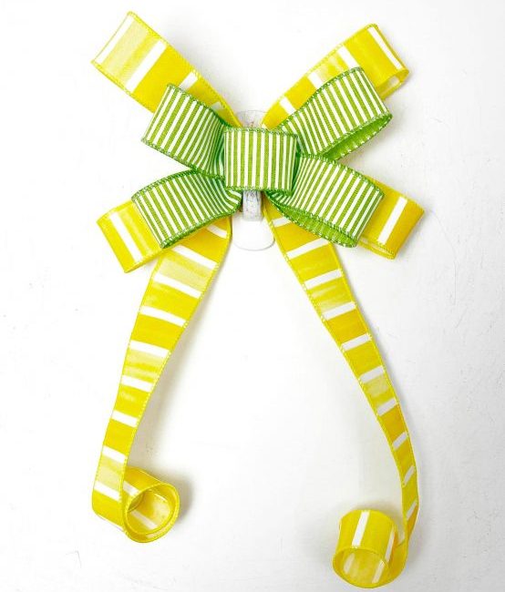 Funky Pinstripe ribbon bow