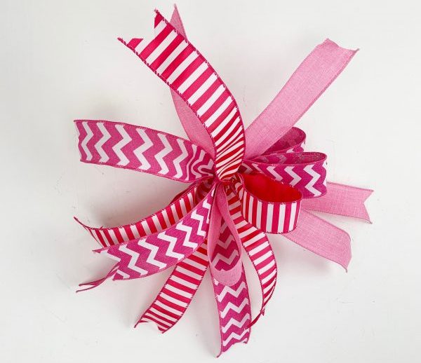 Chevron Valentine’s Day Bow
