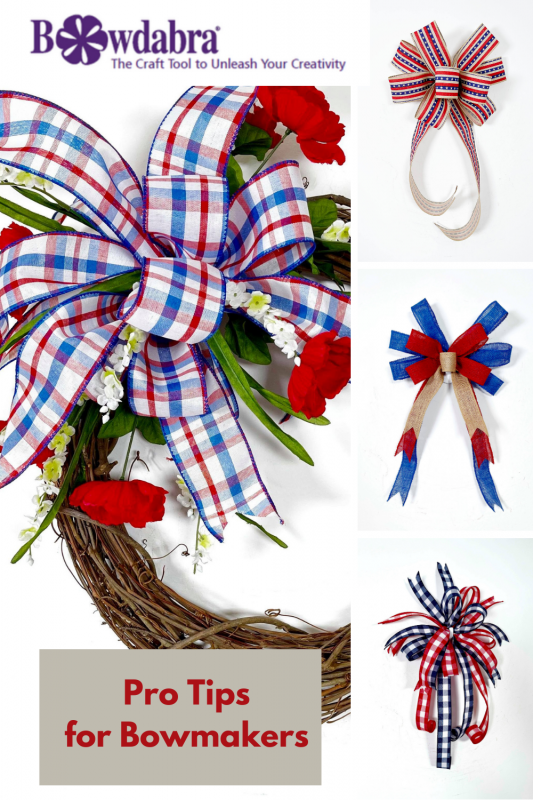 DIY Patriotic Wreath Bow Making Tutorial - Bowdabra Step-By-Step Guide