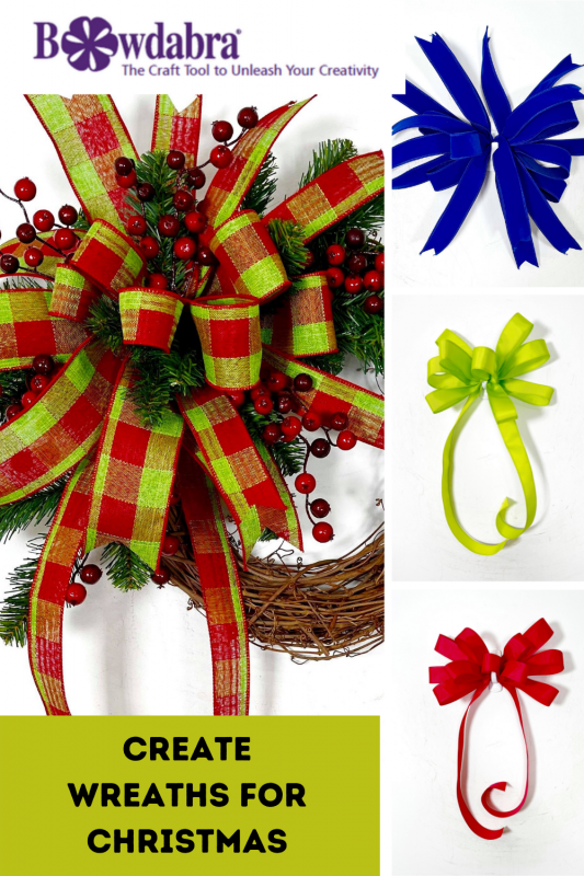 how to make christmas wreath bows
