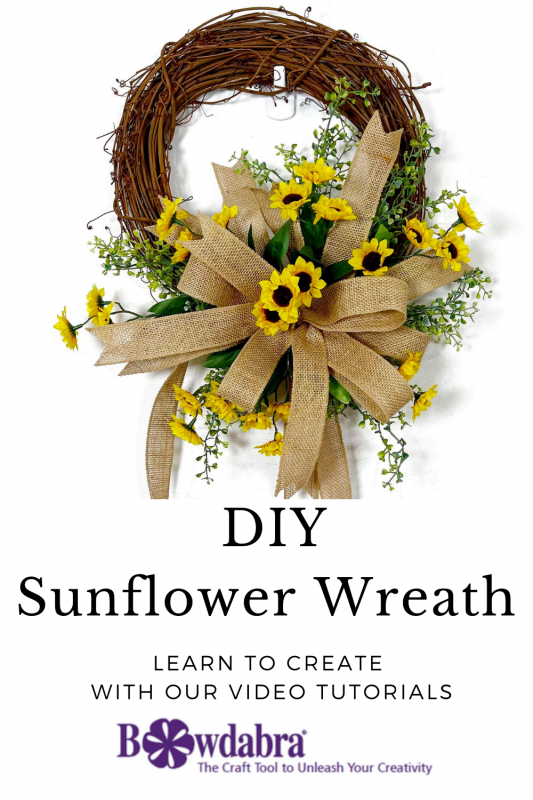 How to create this beautiful burlap wreath bow with Bowdabra