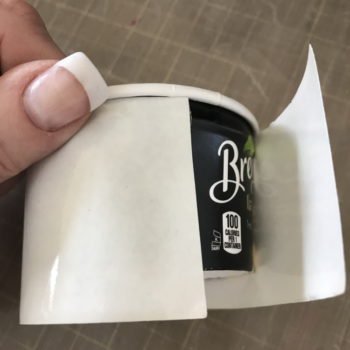 Cover Ice Cream Container with Double Sided Tape