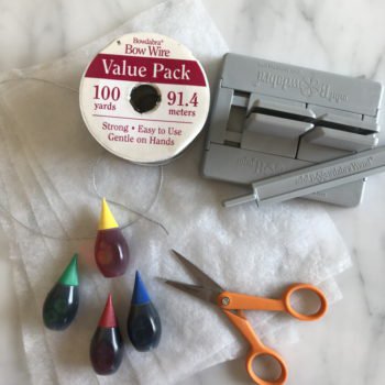 Supplies for Dryer Sheet Scrunchie Bow