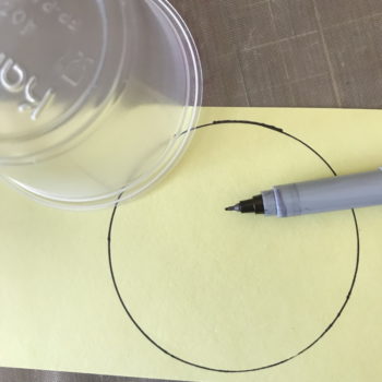 Trace Top of Container on Cardstock