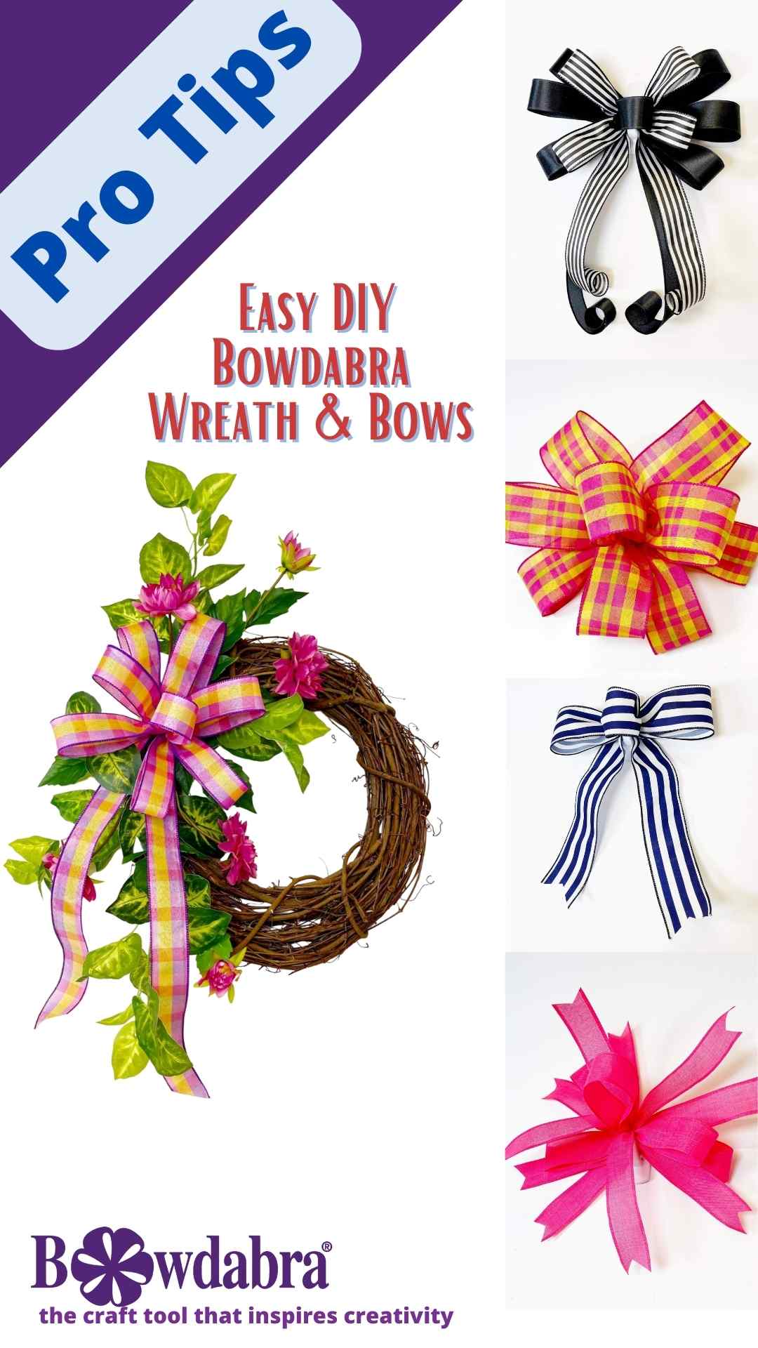 How to make Easy DIY Wreath & Bows - Bowdabra Tips