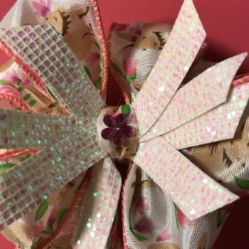 Hot Glue Embellishment to Center Front of Bow