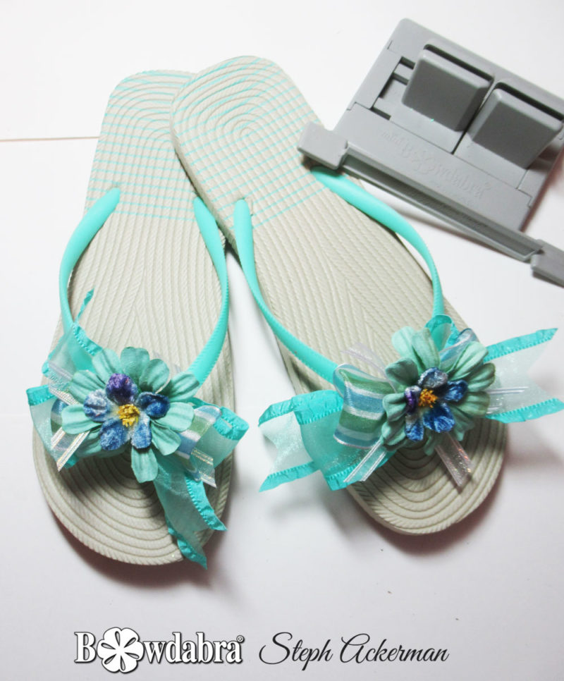 How to - DIY to dress up your flip flops for summer fun with Bowdabra