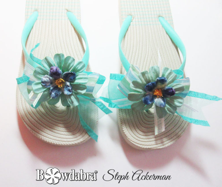 How to - DIY to dress up your flip flops for summer fun with Bowdabra