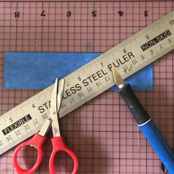 Cut Narrow Strips of Painters Tape