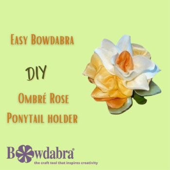 ribbon rose ponytail holder