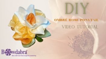 ribbon rose ponytail holder