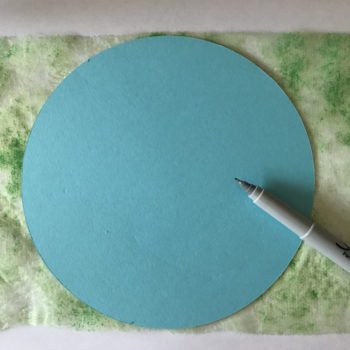 Trace 6 in Circle onto Dryer Sheet