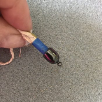 Push Fibers into Ball Cap Filled with Glue