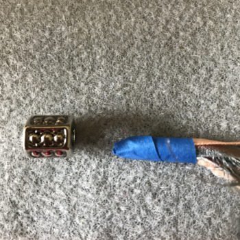 Form Pointed End with Tape for Threading Focal Beads